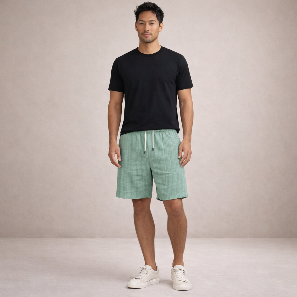 Men's Pinstriped Shorts-11