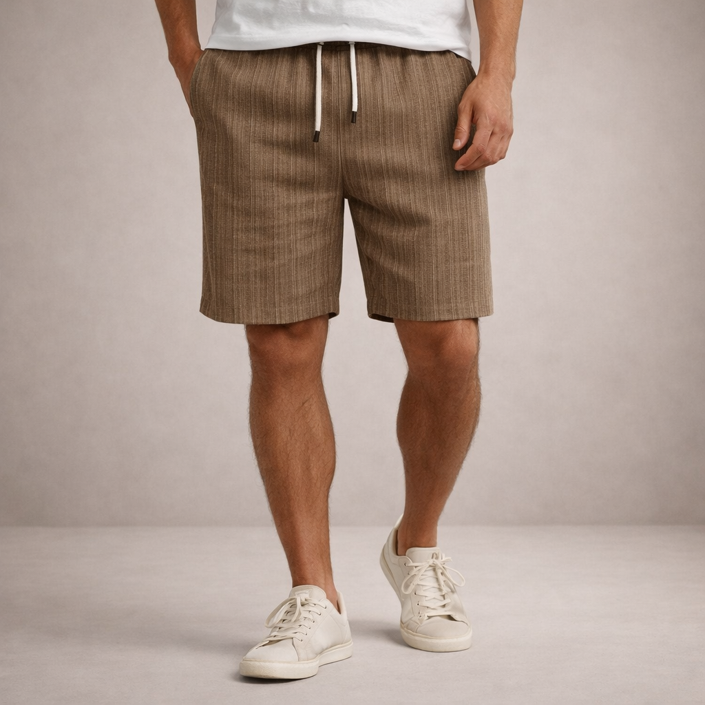 Men's Pinstriped Shorts-24