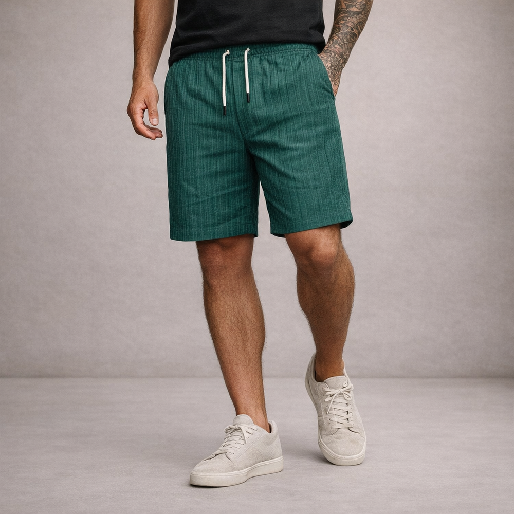 Men's Pinstriped Shorts-12