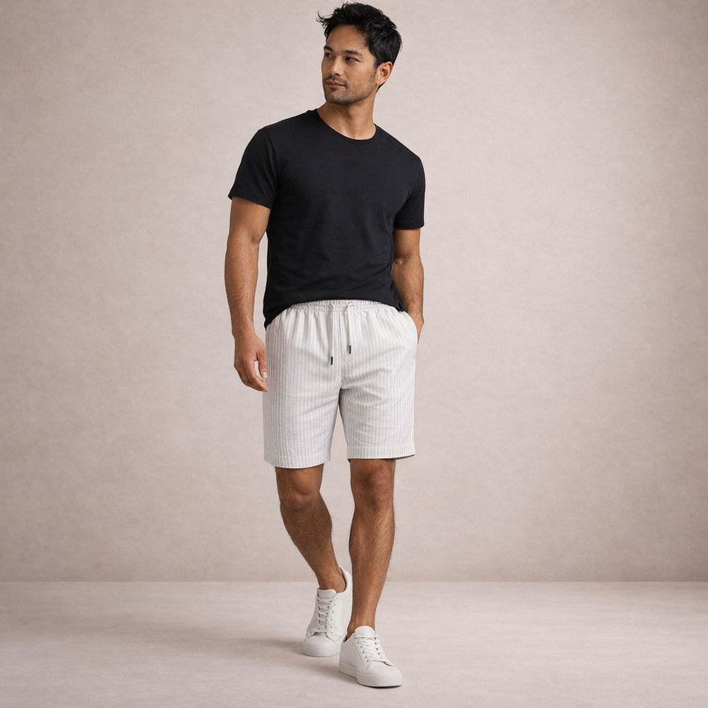 Men's Pinstriped Shorts-3