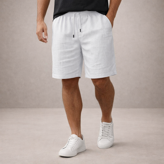 Men's Pinstriped Shorts-1
