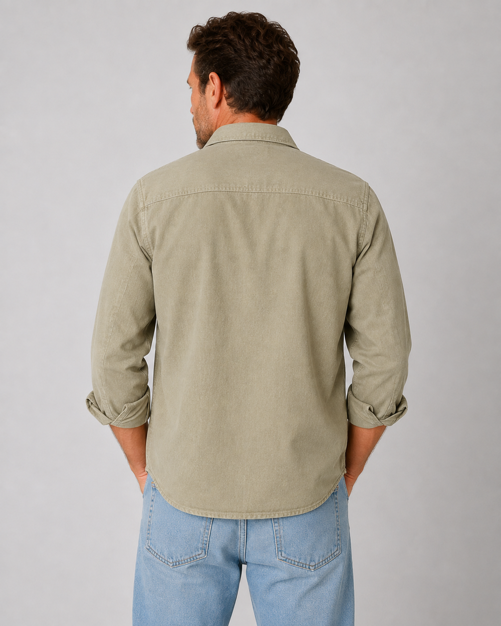 Men's Relaxed Fit Overshirt-2