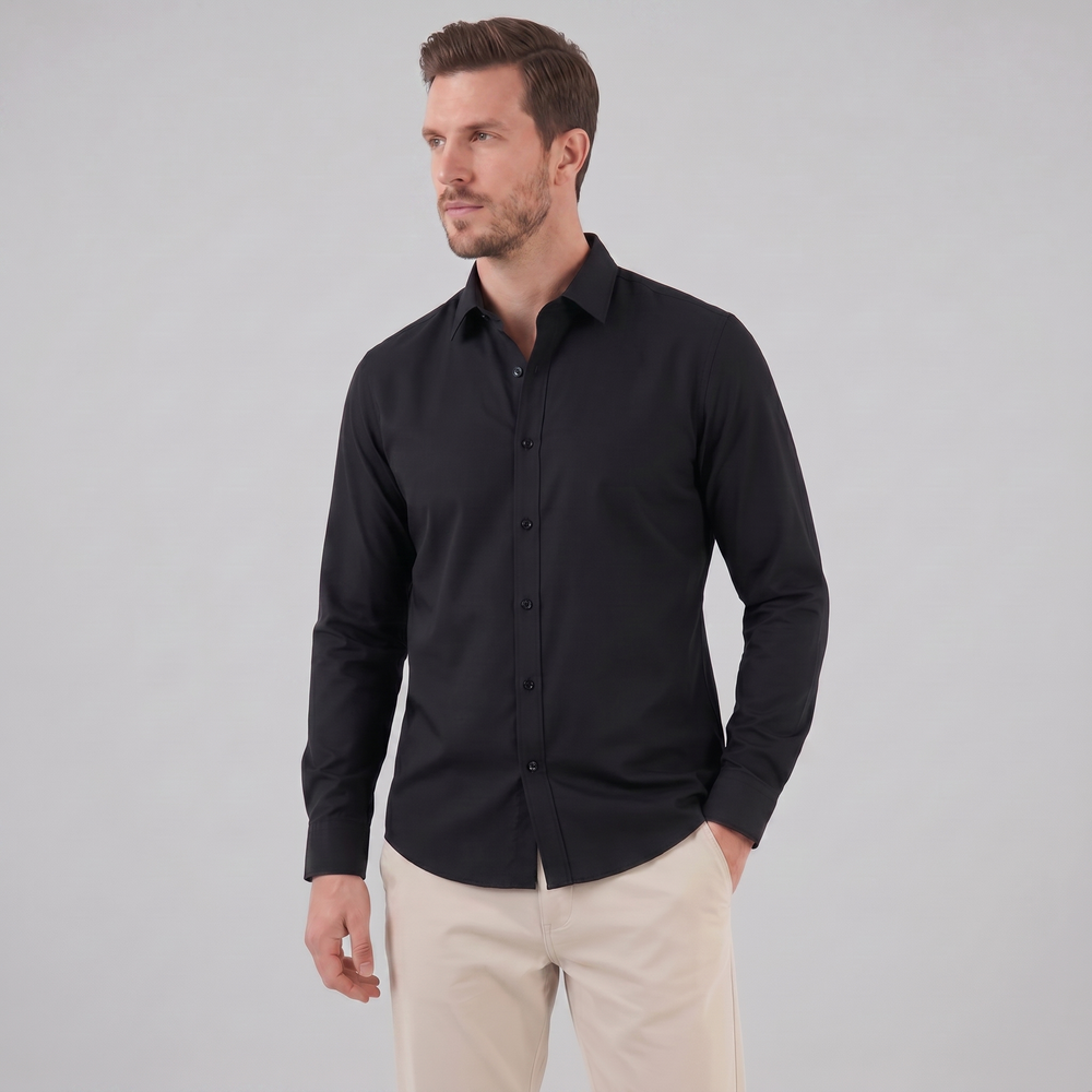 Men's Slim Fit Long Sleeve Shirt-7