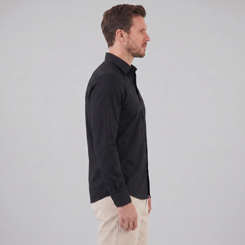 Men's Slim Fit Long Sleeve Shirt-8