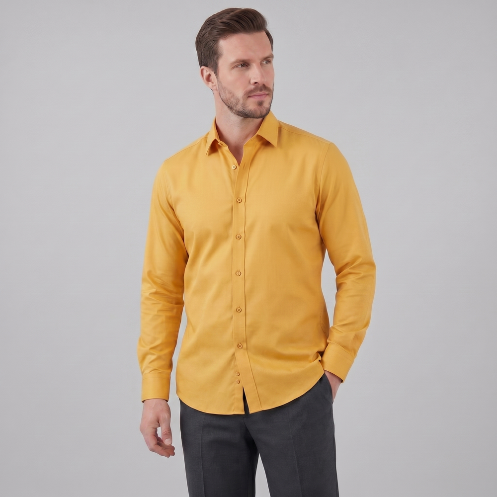 Men's Slim Fit Long Sleeve Shirt-22