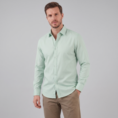 Men's Slim Fit Long Sleeve Shirt-27