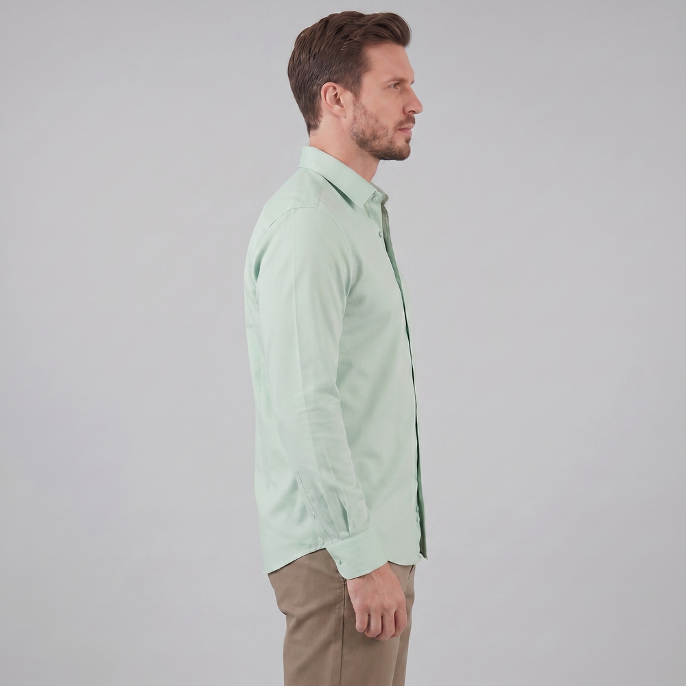 Men's Slim Fit Long Sleeve Shirt-28