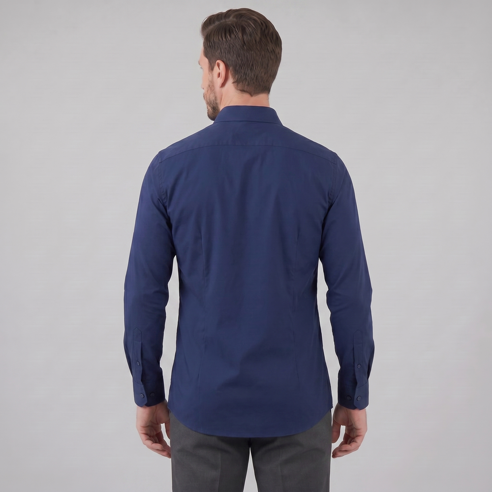 Men's Slim Fit Long Sleeve Shirt-14