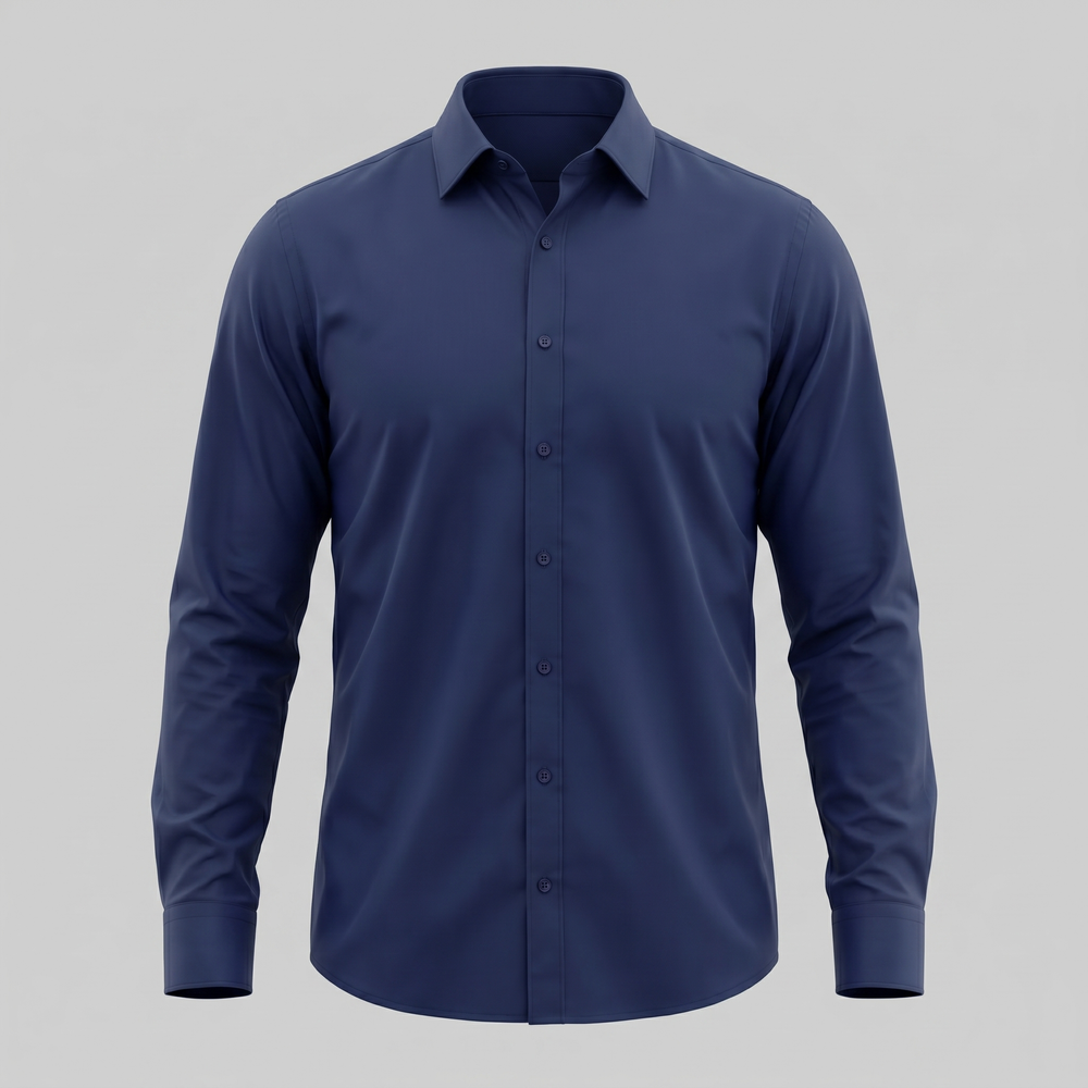 Men's Slim Fit Long Sleeve Shirt-11