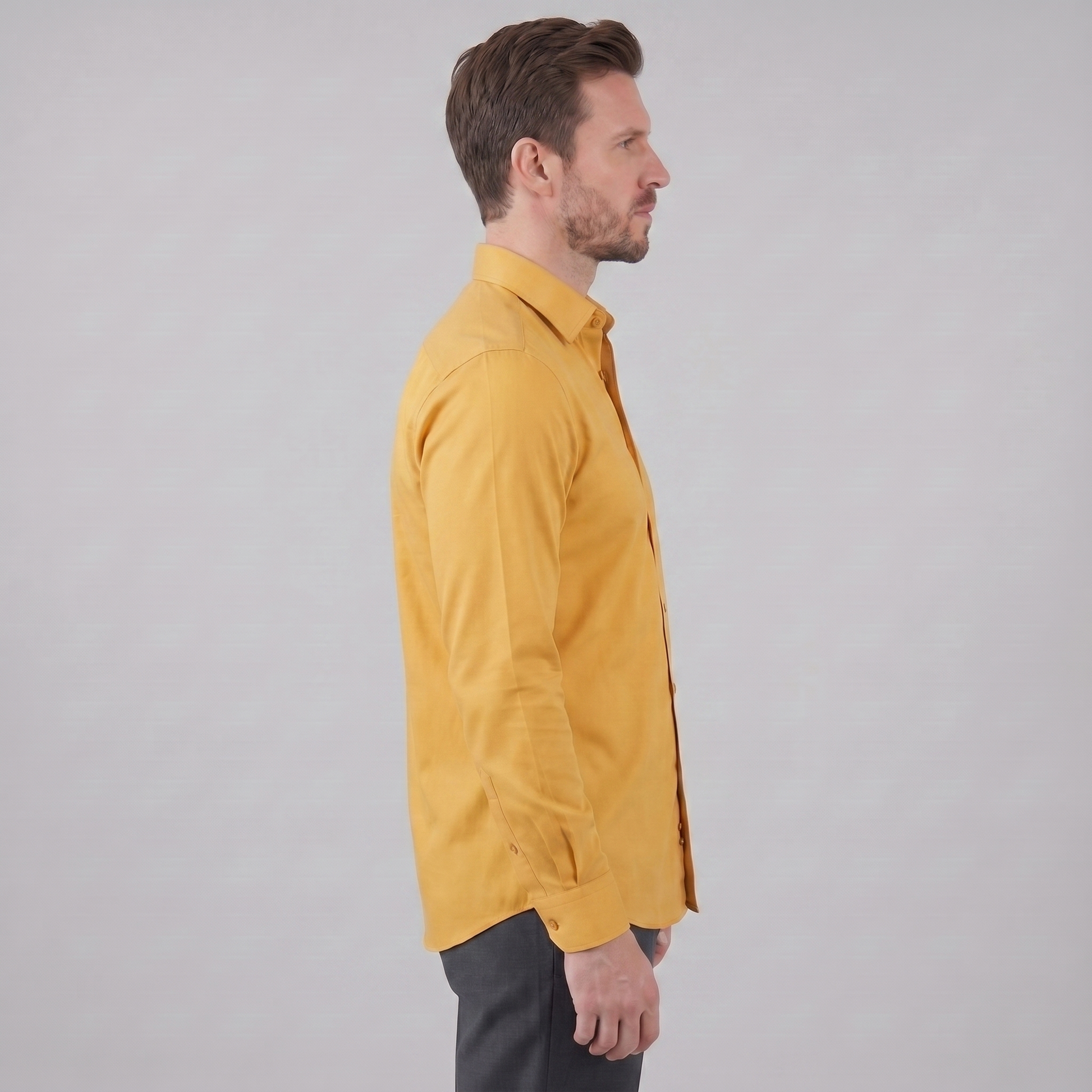 Men's Slim Fit Long Sleeve Shirt-23