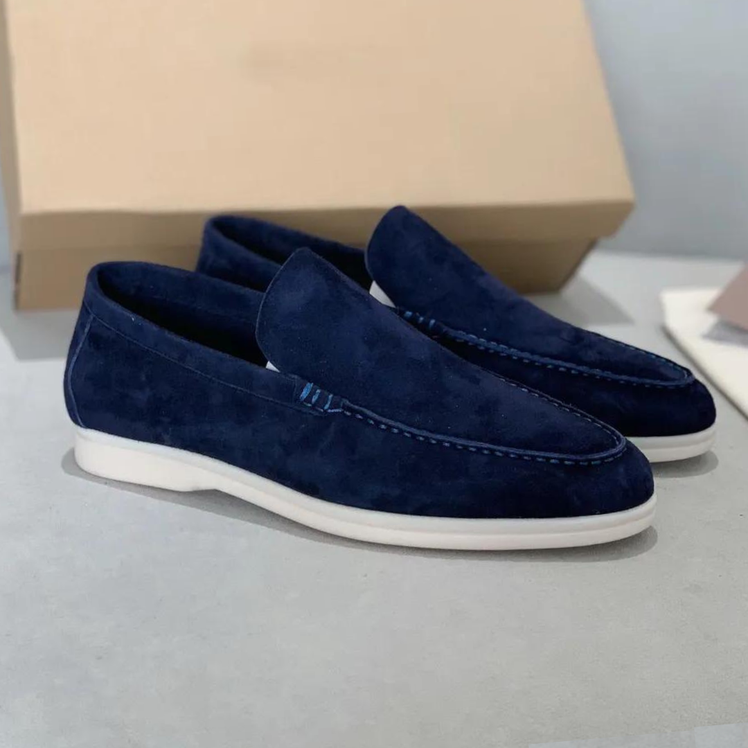 mens Slip-On Loafer with Stitched Vamp Detail-3