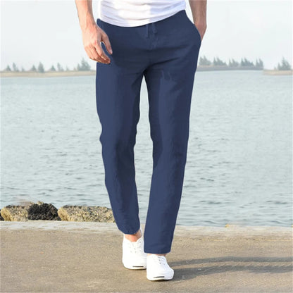 Men's Straight-Leg Pants with Drawstring Waist-6