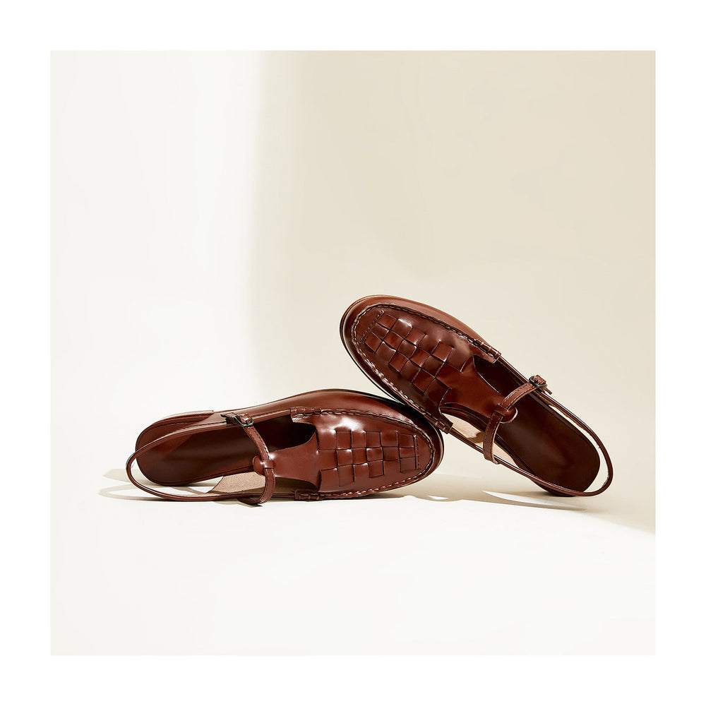 Men's T-Strap Woven Loafer Sandal-3