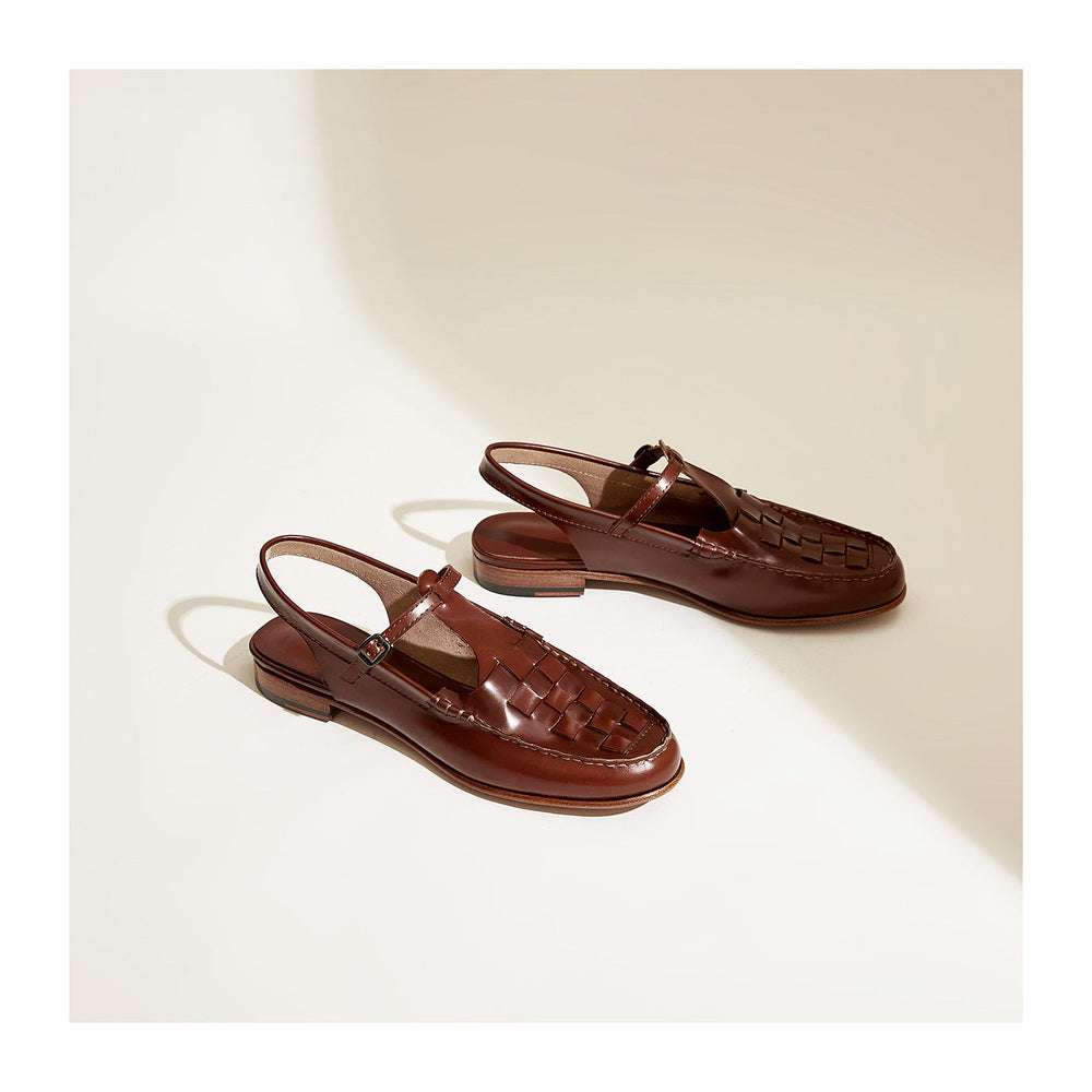 Men's T-Strap Woven Loafer Sandal-10