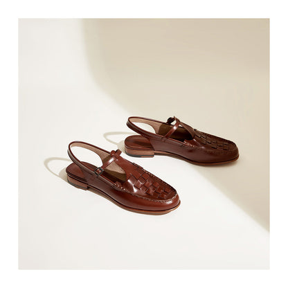Men's T-Strap Woven Loafer Sandal-10