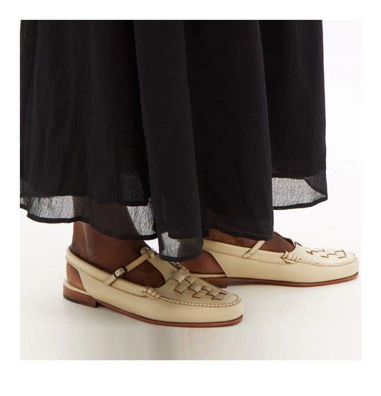 Men's T-Strap Woven Loafer Sandal-6