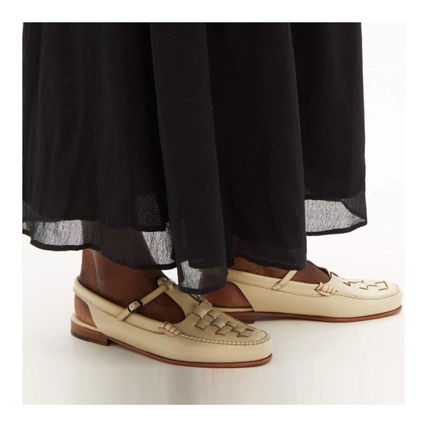 Men's T-Strap Woven Loafer Sandal-6