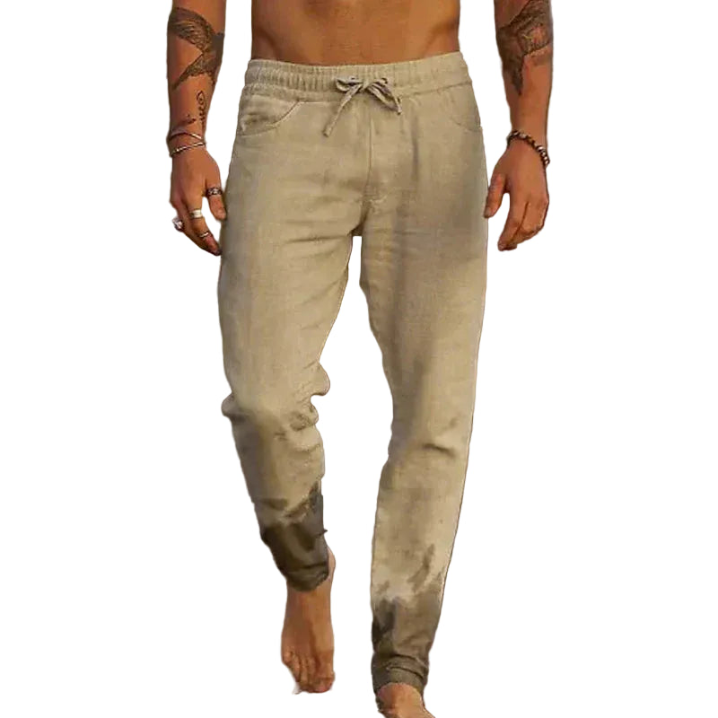 Men's Tapered Jogger Pants with Cuff Details-1