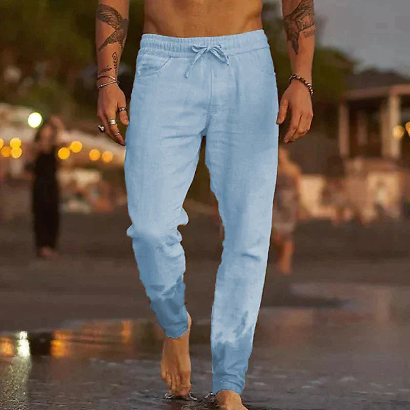 Men's Tapered Jogger Pants with Cuff Details-8