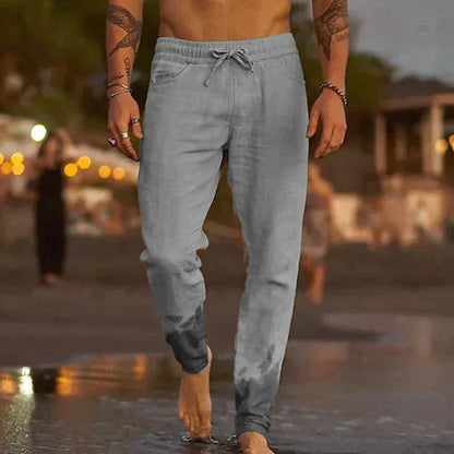 Men's Tapered Jogger Pants with Cuff Details-2