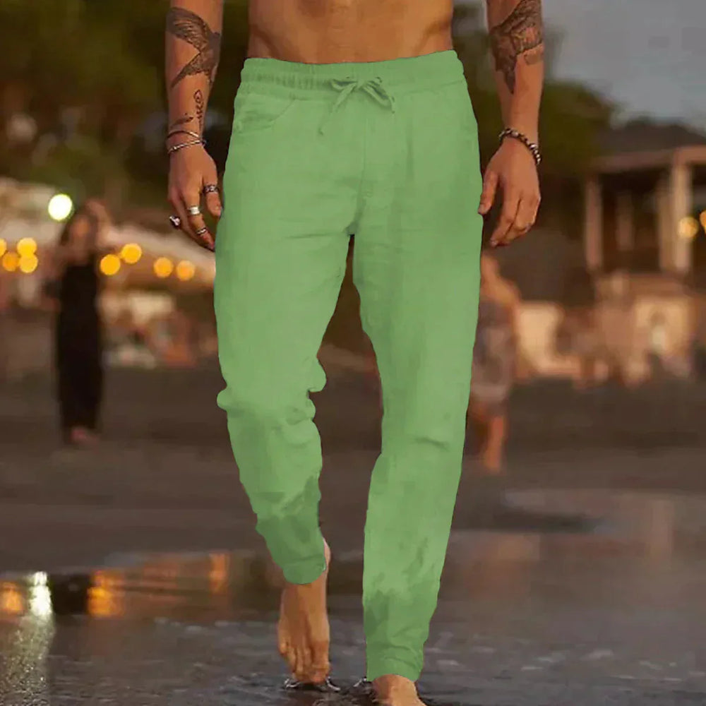 Men's Tapered Jogger Pants with Cuff Details-9