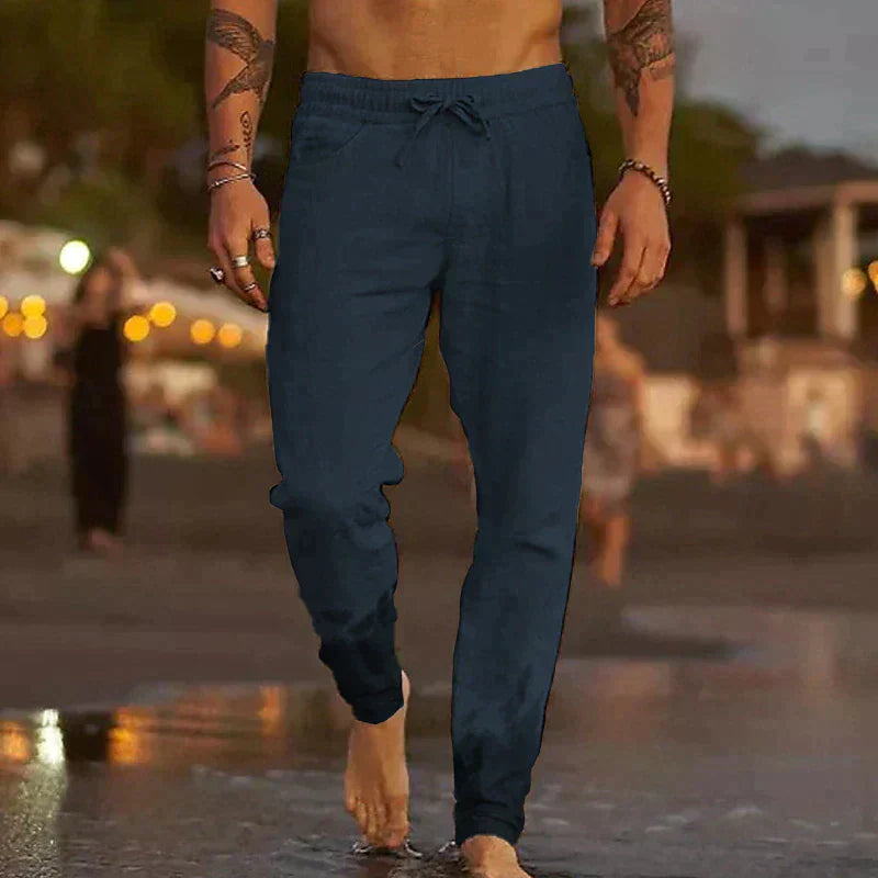 Men's Tapered Jogger Pants with Cuff Details-6