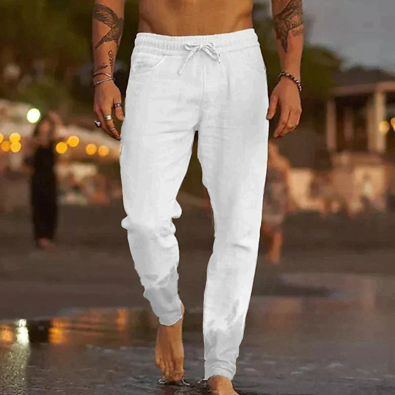 Men's Tapered Jogger Pants with Cuff Details-5