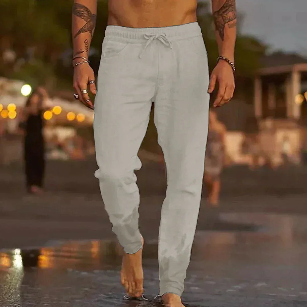 Men's Tapered Jogger Pants with Cuff Details-3