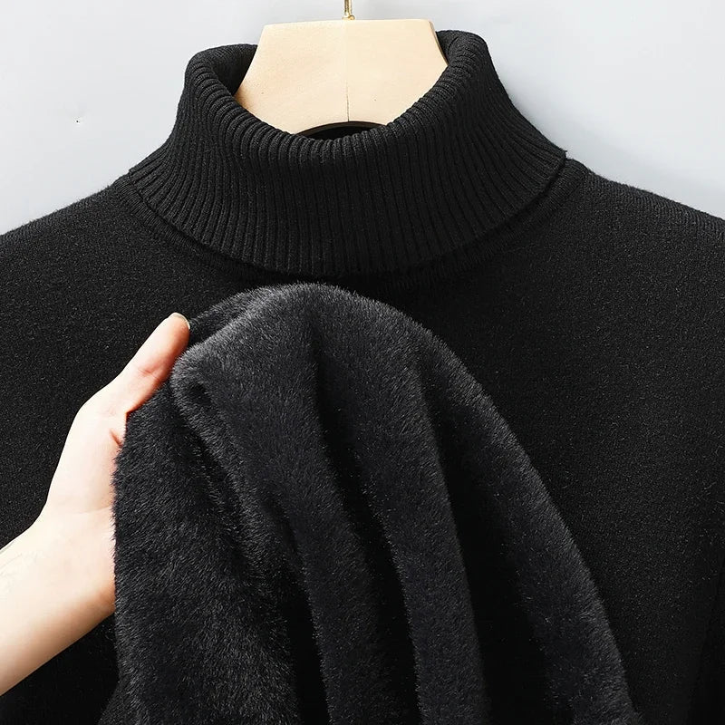Men's Wool Turtleneck Sweater-8