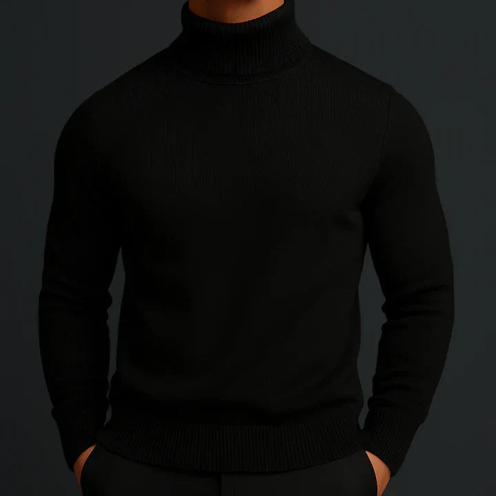 Men's Wool Turtleneck Sweater-7
