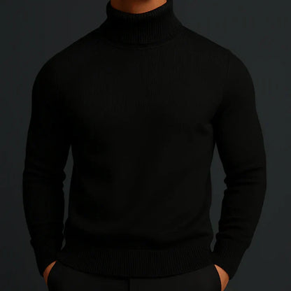 Men's Wool Turtleneck Sweater-7