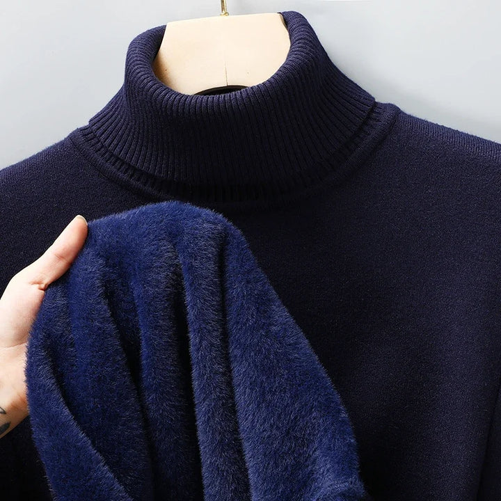 Men's Wool Turtleneck Sweater-6