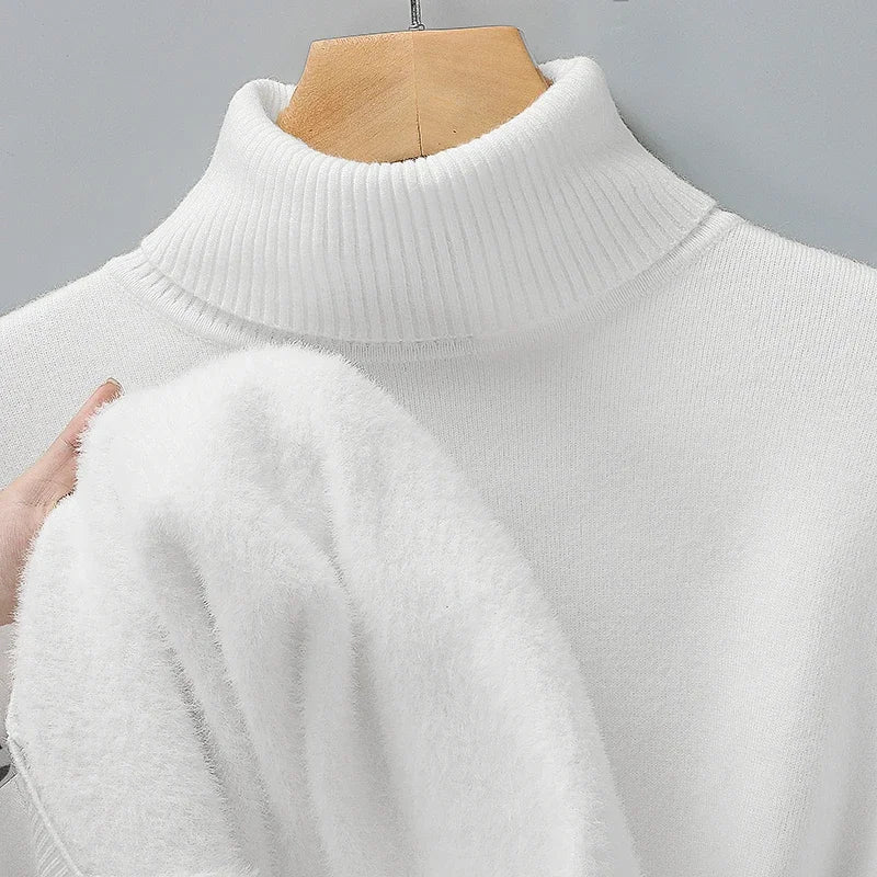 Men's Wool Turtleneck Sweater-2