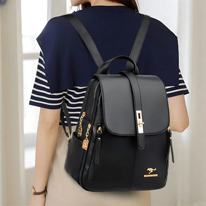 Women's Backpack with Leather Finish