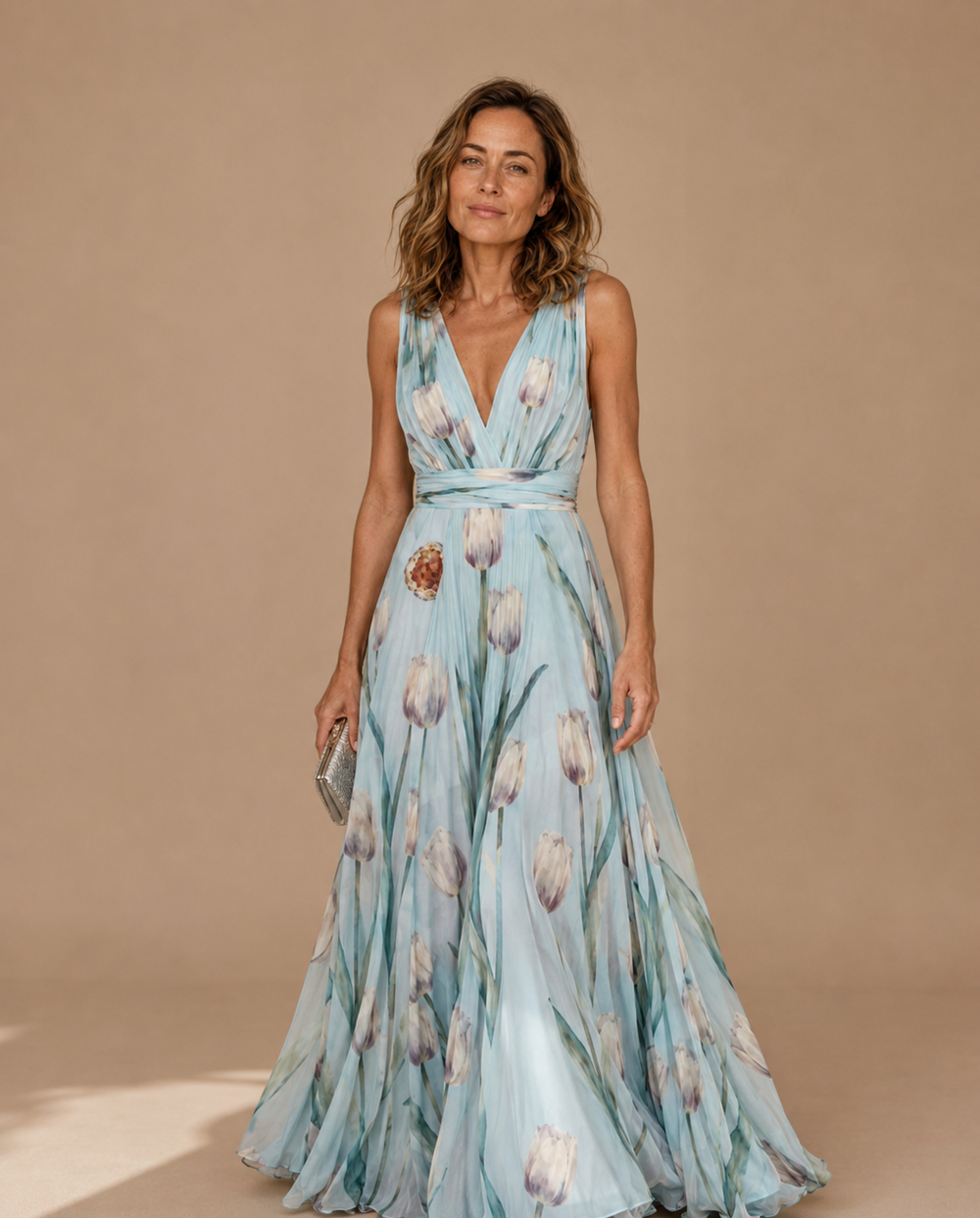 Women's Sleeveless Floral Maxi Dress