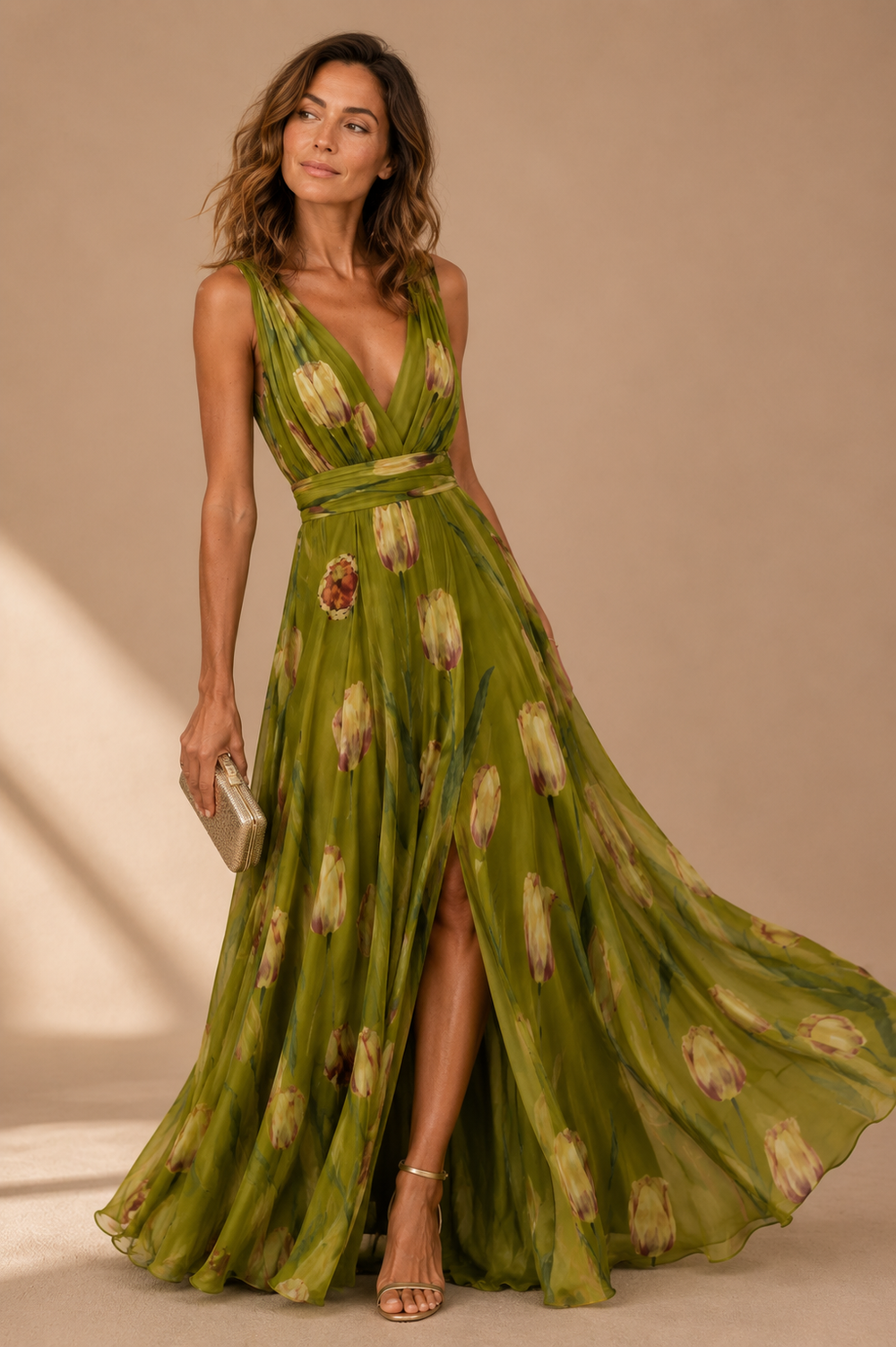 Women's Sleeveless Floral Maxi Dress