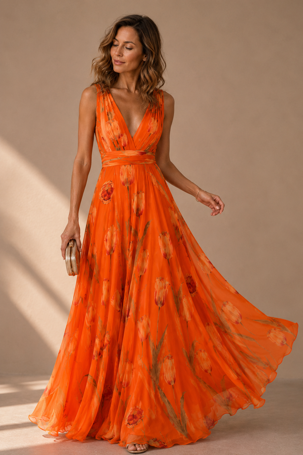 Women's Sleeveless Floral Maxi Dress