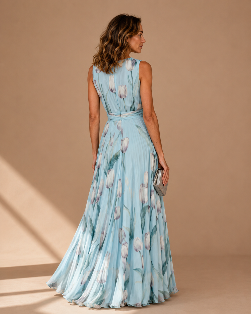 Women's Sleeveless Floral Maxi Dress