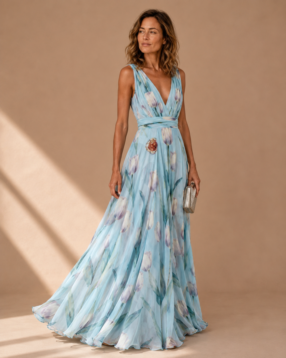 Women's Sleeveless Floral Maxi Dress
