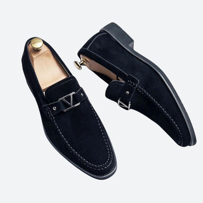 Men's Leather Dress Shoes with Lace-Up Front