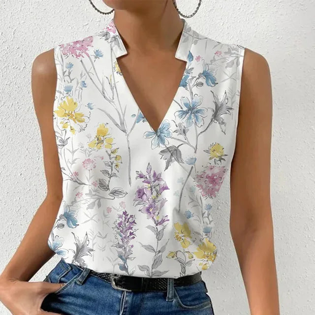 Women's Blouse with Round Neck and Long Sleeves