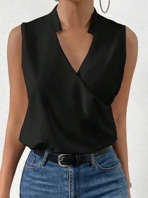 Women's Blouse with Round Neck and Long Sleeves
