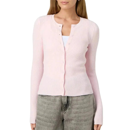 Women's Fitted Cardigan with Long Ribbed Sleeves - photo 3