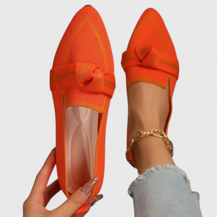 Women's Flat Shoes with Ribbon Detail and Cushioned Footbed - photo 3