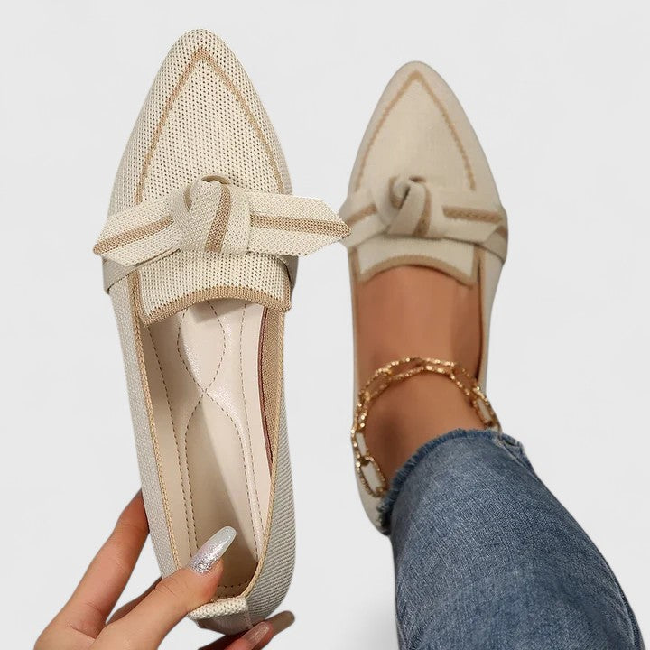 Women's Flat Shoes with Ribbon Detail and Cushioned Footbed - photo 5