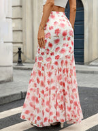 Women’s Floral High-Rise Maxi Skirt