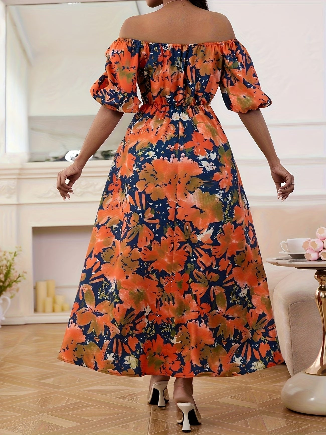 Women’s Floral Off-the-Shoulder Maxi Dress
