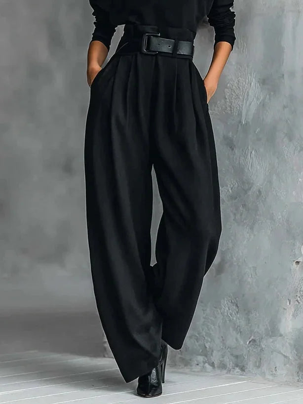 Women's High-Neck Wide-Leg Jumpsuit Set - photo 3