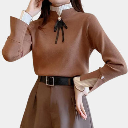 Women's Knit Jumper with Bow Detail - photo 3