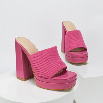 Women's Knit Platform Sandals with Open Toe - photo 15